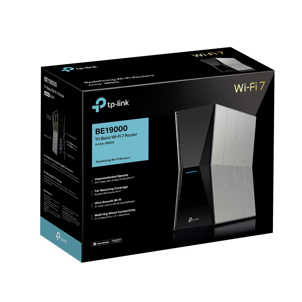 TP Link Archer BE805 BE19000 Tri-Band Wi-Fi 7 Router