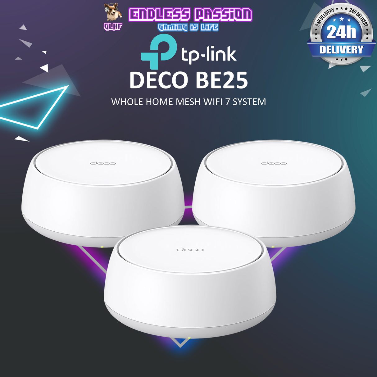 TP Link Deco BE25 BE5000 Whole Home Mesh WiFi 7 System