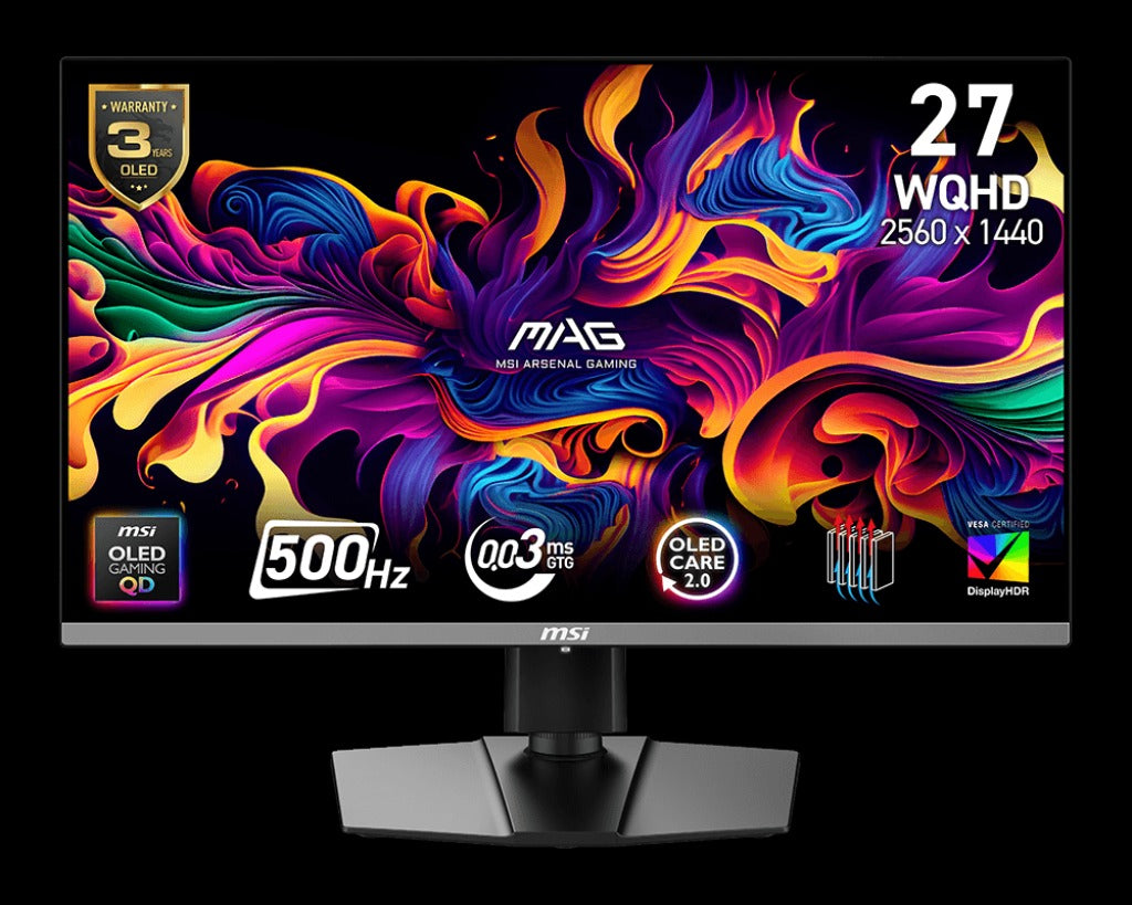 MSI MPG 271QR QD-OLED X50 27" WQHD 500Hz Gaming Monitor