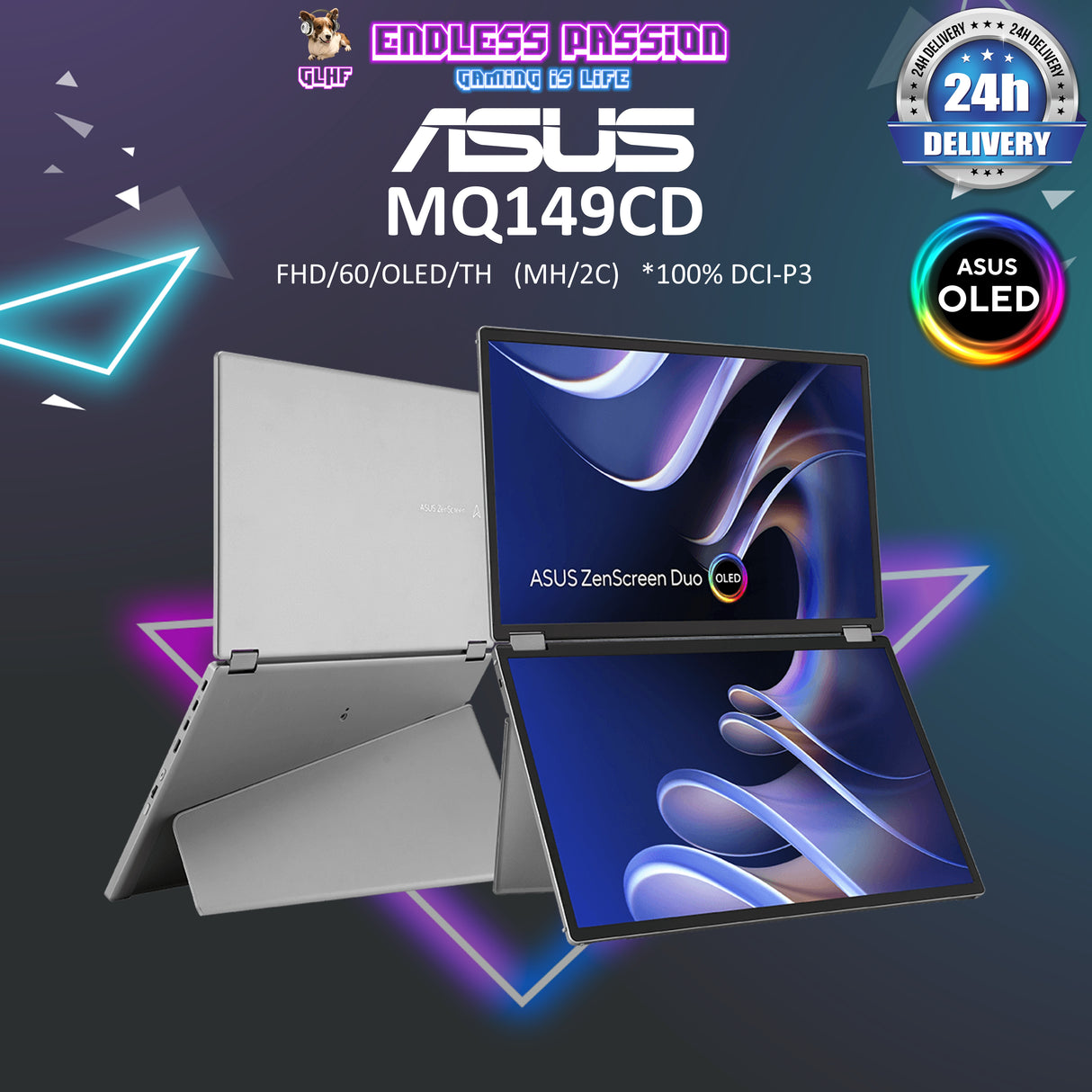 Asus Zenscreen Duo OLED MQ149CD Foldable Portable Monitor