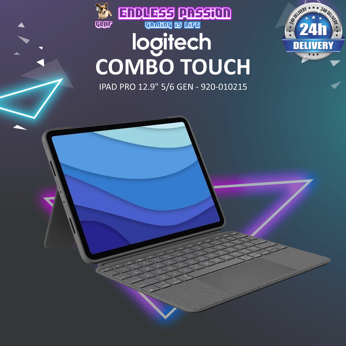 Logitech Combo Touch for iPad Pro 12.9" 5th, 6th Gen - 920-010215