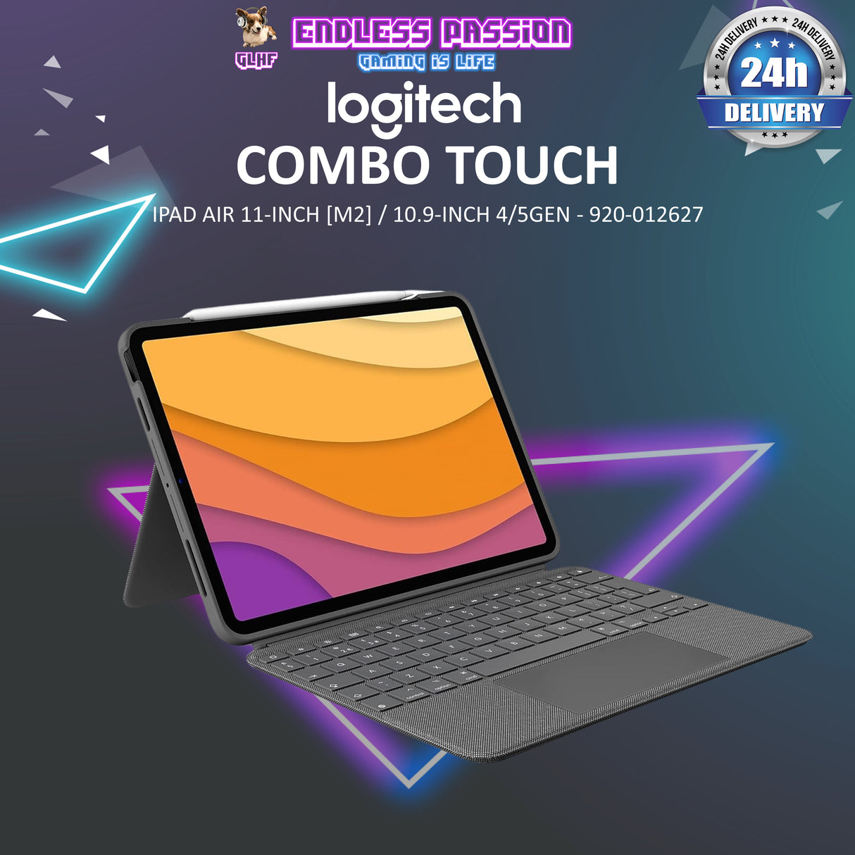 Logitech Combo Touch for iPad Air 11" (M2) / 10.9" 4th, 5th Gen - 920-012627