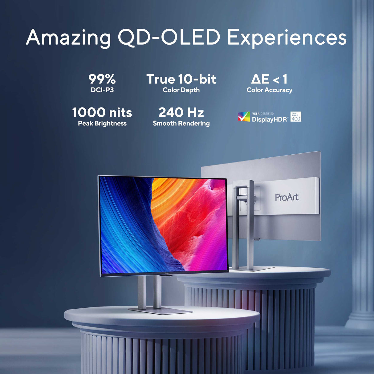 ASUS ProArt Display PA32UCDM 4K UHD QD-OLED Professional Monitor