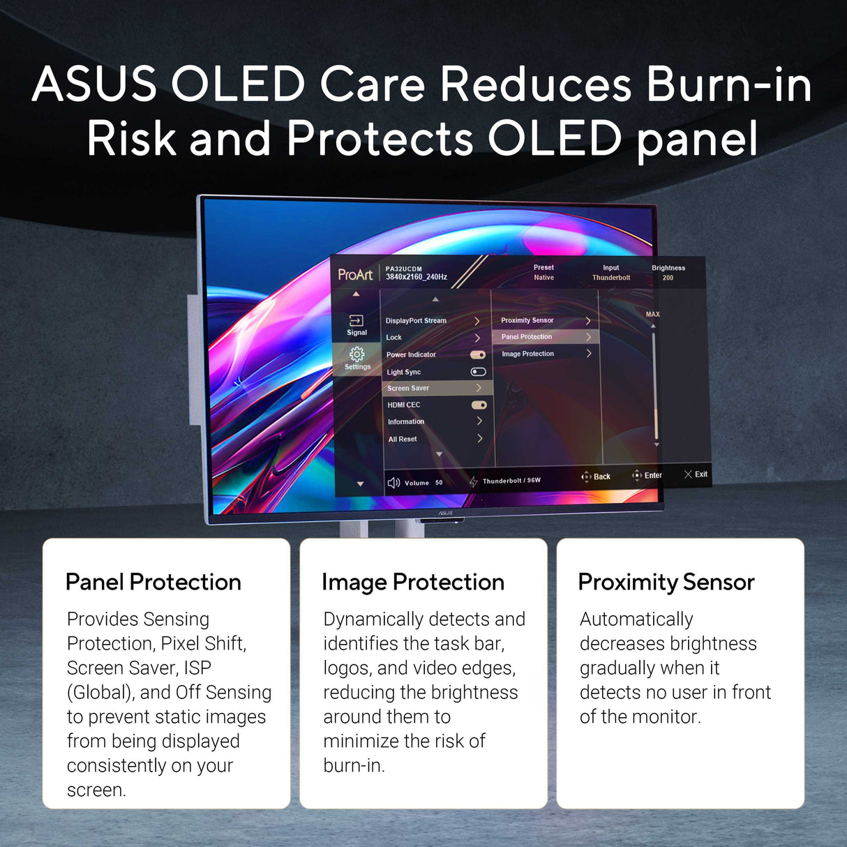 ASUS ProArt Display PA32UCDM 4K UHD QD-OLED Professional Monitor