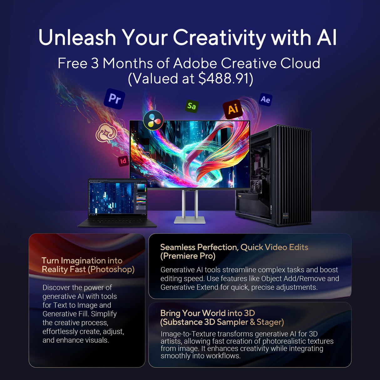 ASUS ProArt Display PA32UCDM 4K UHD QD-OLED Professional Monitor