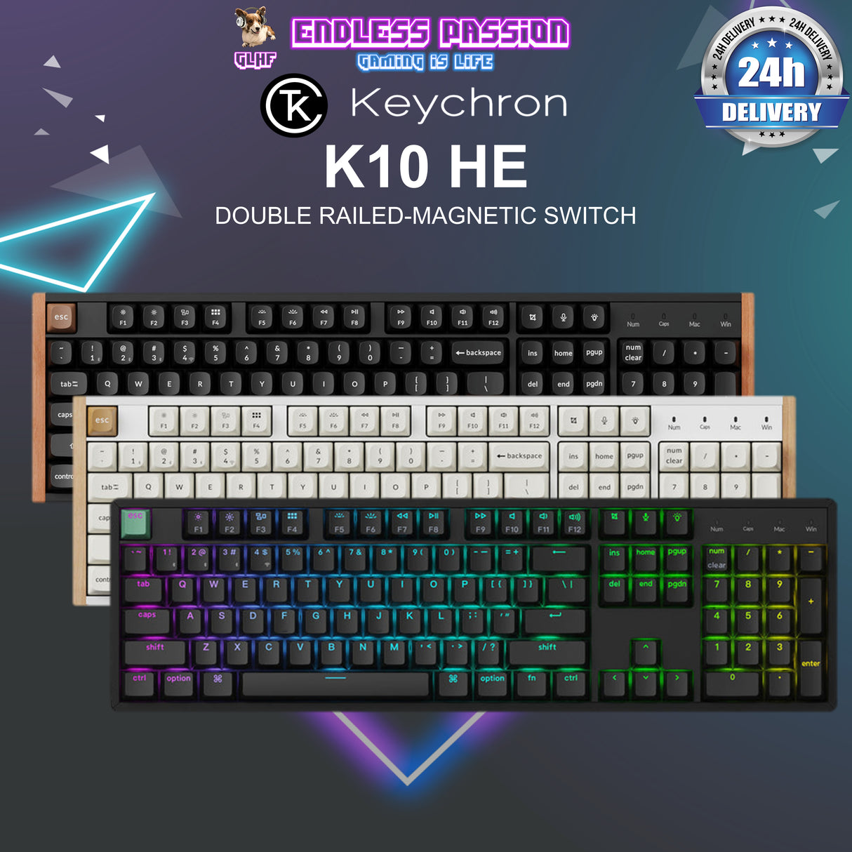 Keychron K10 HE Wireless Magnetic Switch Custom Keyboard