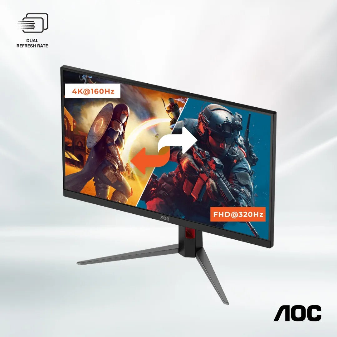 AOC U27G4 27" 160Hz/320Hz 4K/FHD Dual Refresh Rate Gaming Monitor