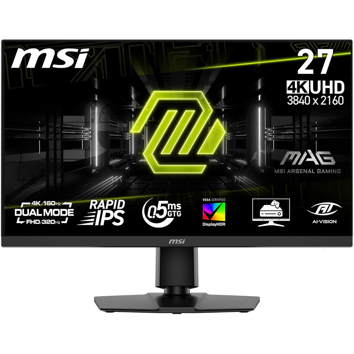 MSI MAG 272URDF E16 27" 3840x2160 UHD Rapid IPS 160Hz 0.5ms (GTG, Min.)