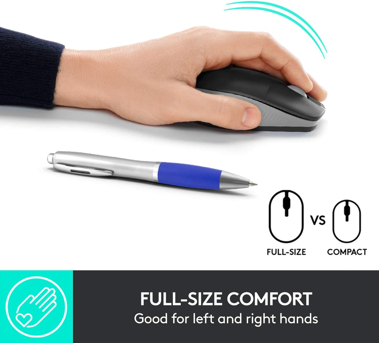 Logitech M190 Full-Size Wireless Mouse