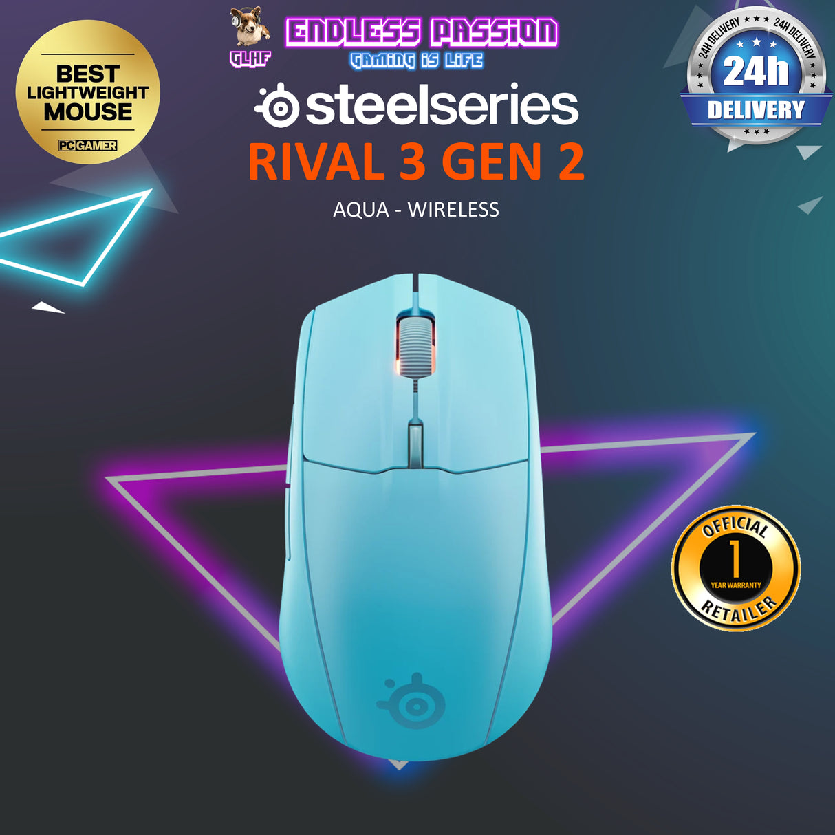 SteelSeries Rival 3 Wireless Gen 2 Gaming Mouse