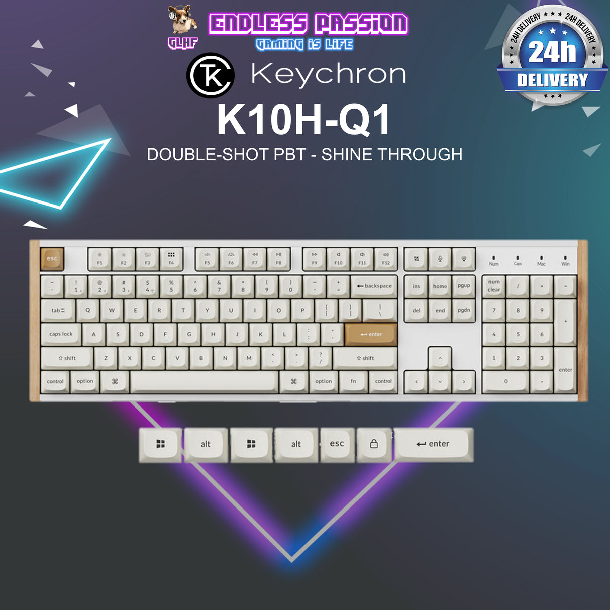 Keychron K10 HE Wireless Magnetic Switch Custom Keyboard