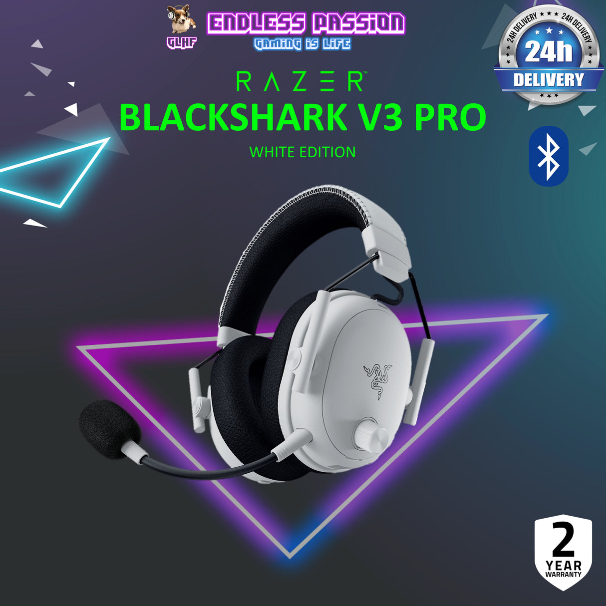 Razer BlackShark V3 Pro Wireless Gaming Headset – ANC, THX Audio, PC/PS5/Xbox, Esports-Grade Sound
