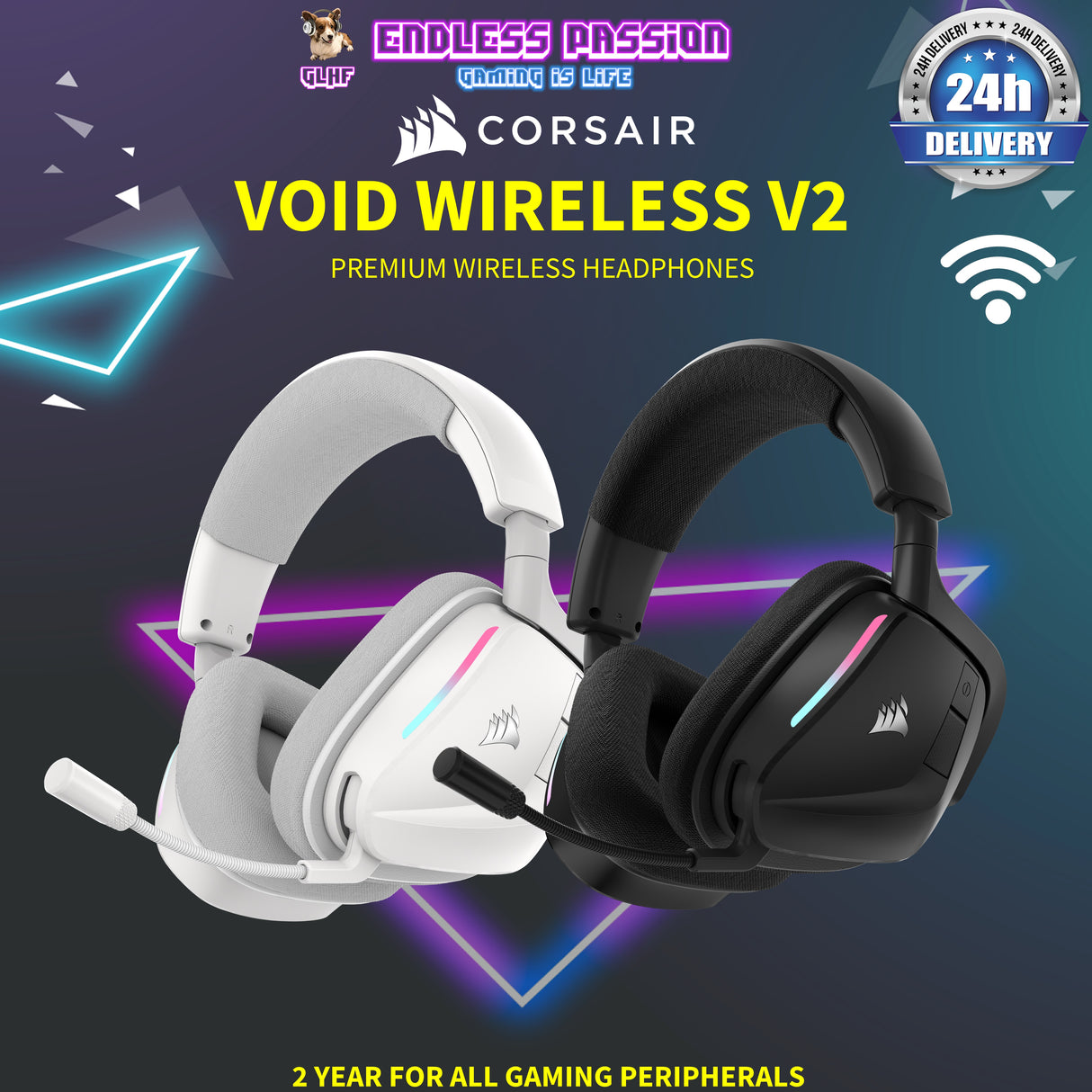 Corsair Void Wireless V2 Premium Wireless Headphones