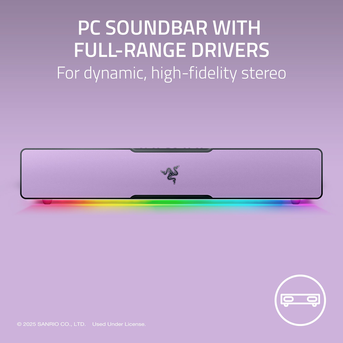 Razer Leviathan V2 X - PC Gaming Soundbar - Kuromi Edition