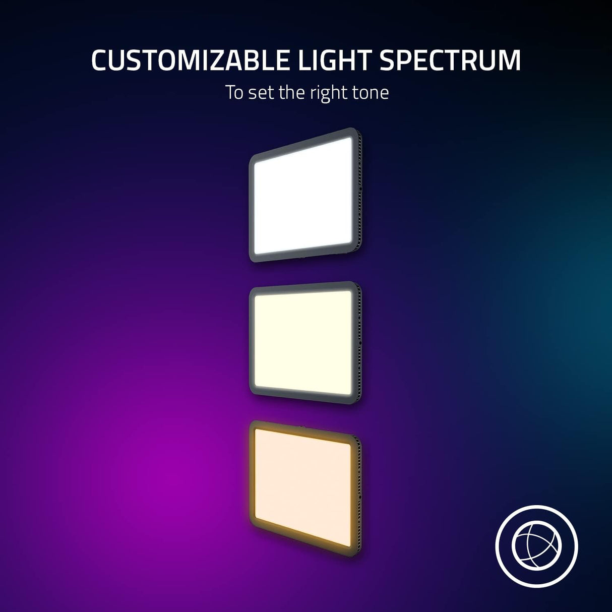Razer Key Light Chroma-Razer Chroma RGB Key Light for Streaming All-in-one Stream Lighting, Customizable Light Spectrum