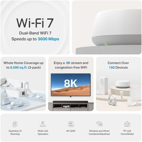 TP-LINK Deco BE22 - BE3600 Whole Home Mesh WiFi 7 System