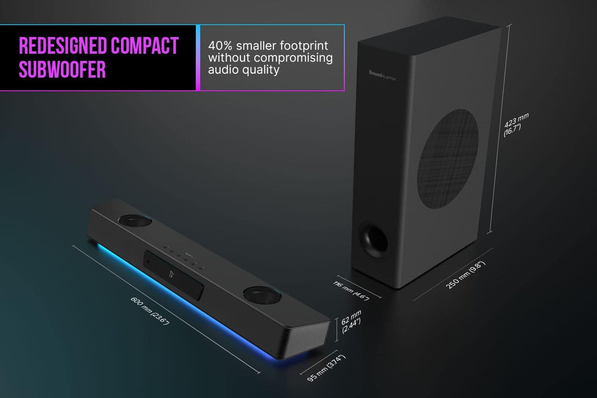 Creative Sound Blaster Katana V2X Gaming Soundbar with Compact Subwoofer