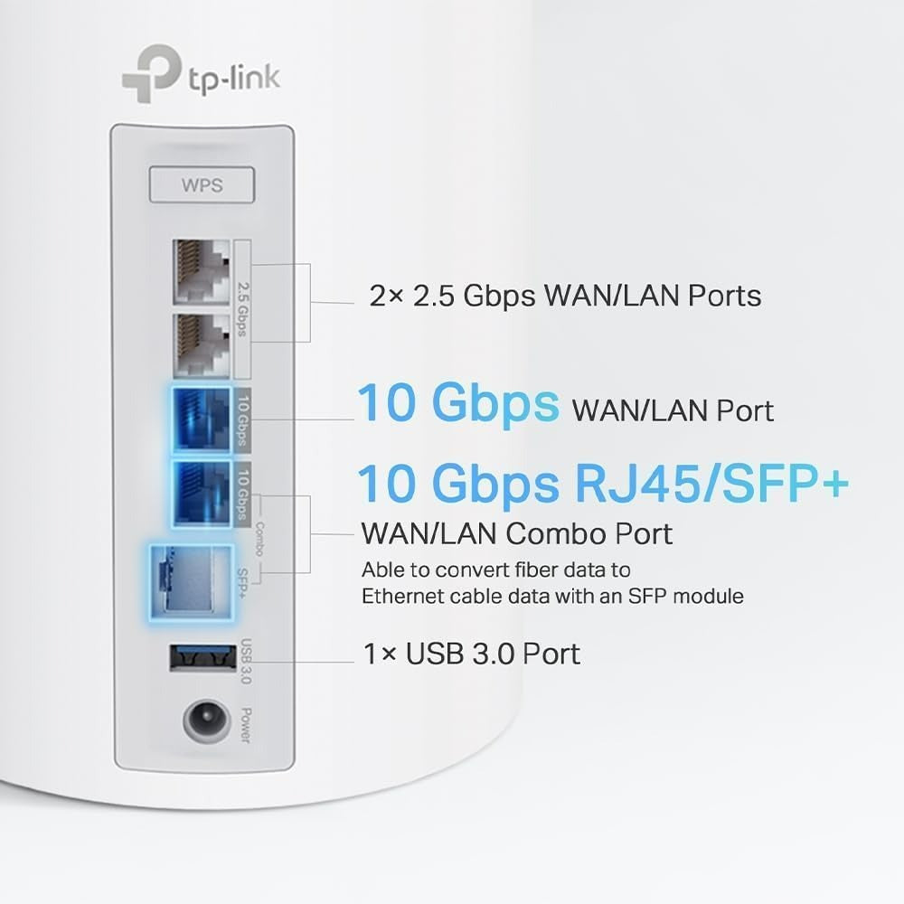 TP-LINK Deco BE95 - BE33000 Quad-Band Whole Home Mesh WiFi 7 System