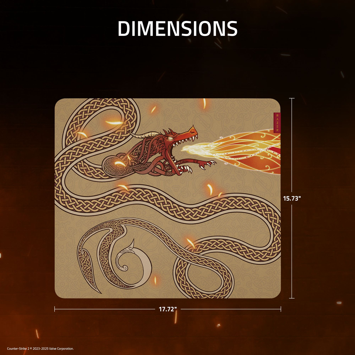 Razer Gigantus V2 - Soft Gaming Mouse Mat - Large - Counter-Strike 2 Edition - FRML Packaging