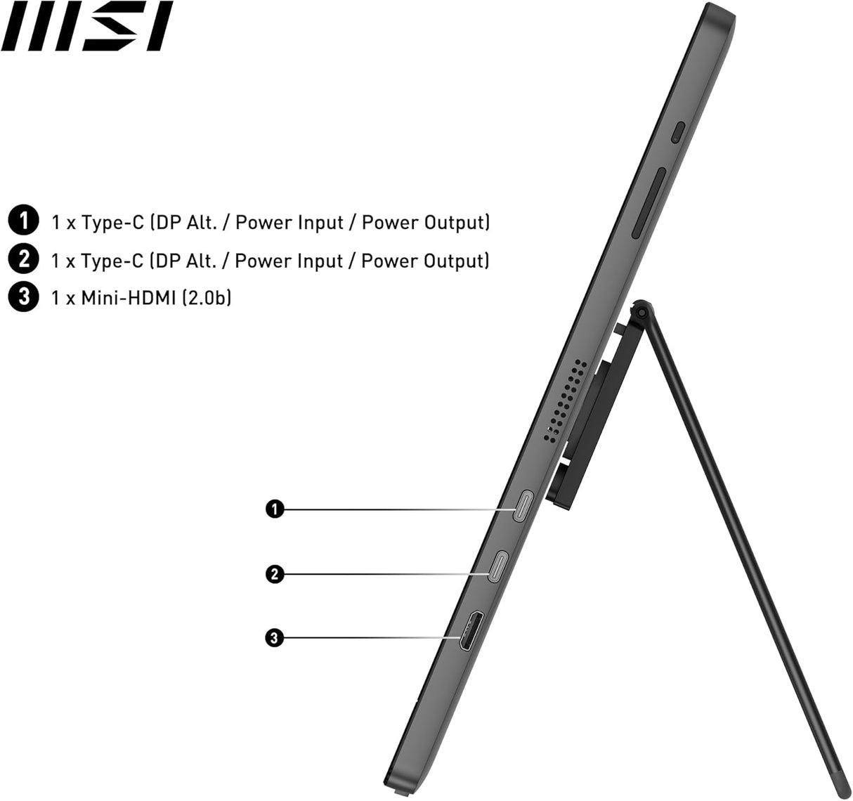 MSI PRO MP161 E2 FHD IPS Panel Portable Monitor