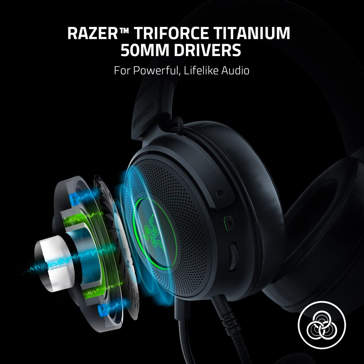 Razer Kraken V3 Wired USB Wired Gaming Headset