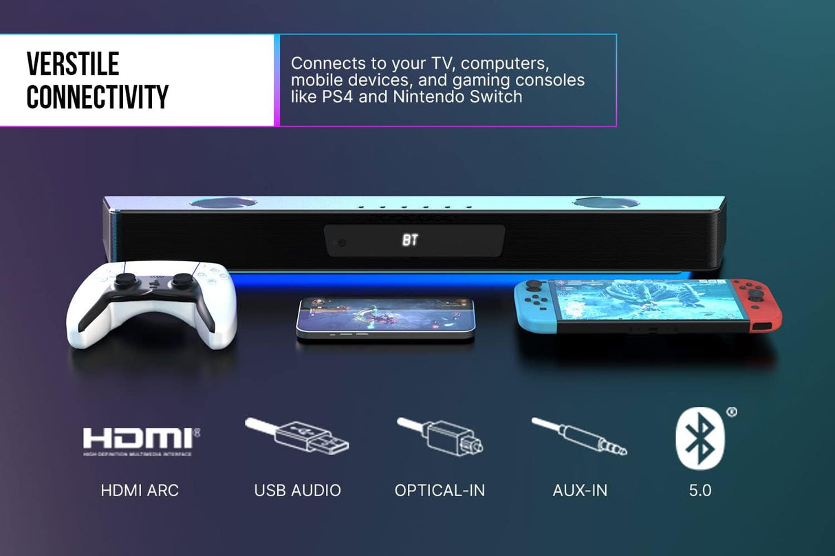 Creative Sound Blaster Katana V2X Gaming Soundbar with Compact Subwoofer