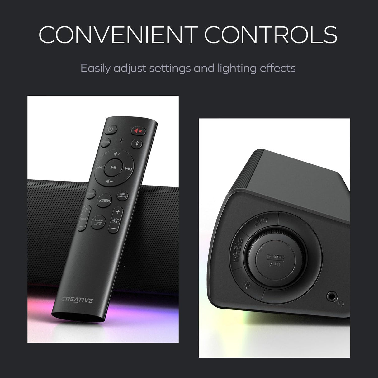 Creative Sound Blaster GS5 Compact RGB Gaming Soundbar