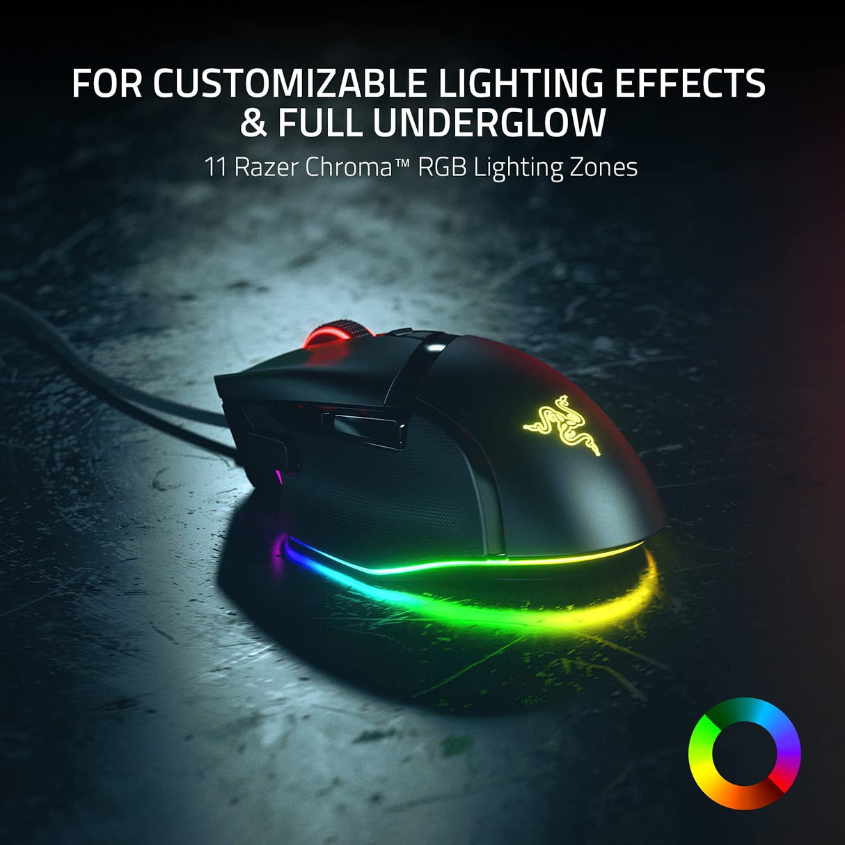 Razer Basilisk V3 - Customizable Wired Ergonomic Gaming Mouse with Razer Chroma RGB
