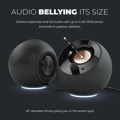 Creative Pebble SE Minimalist 2.0 USB-C Powered PC Speakers with RGB Lighting