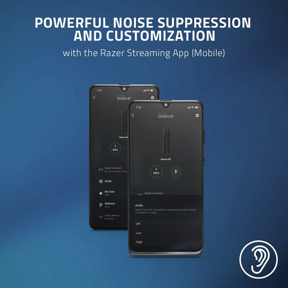 Razer Seiren BT - Bluetooth Microphone for Mobile Streaming