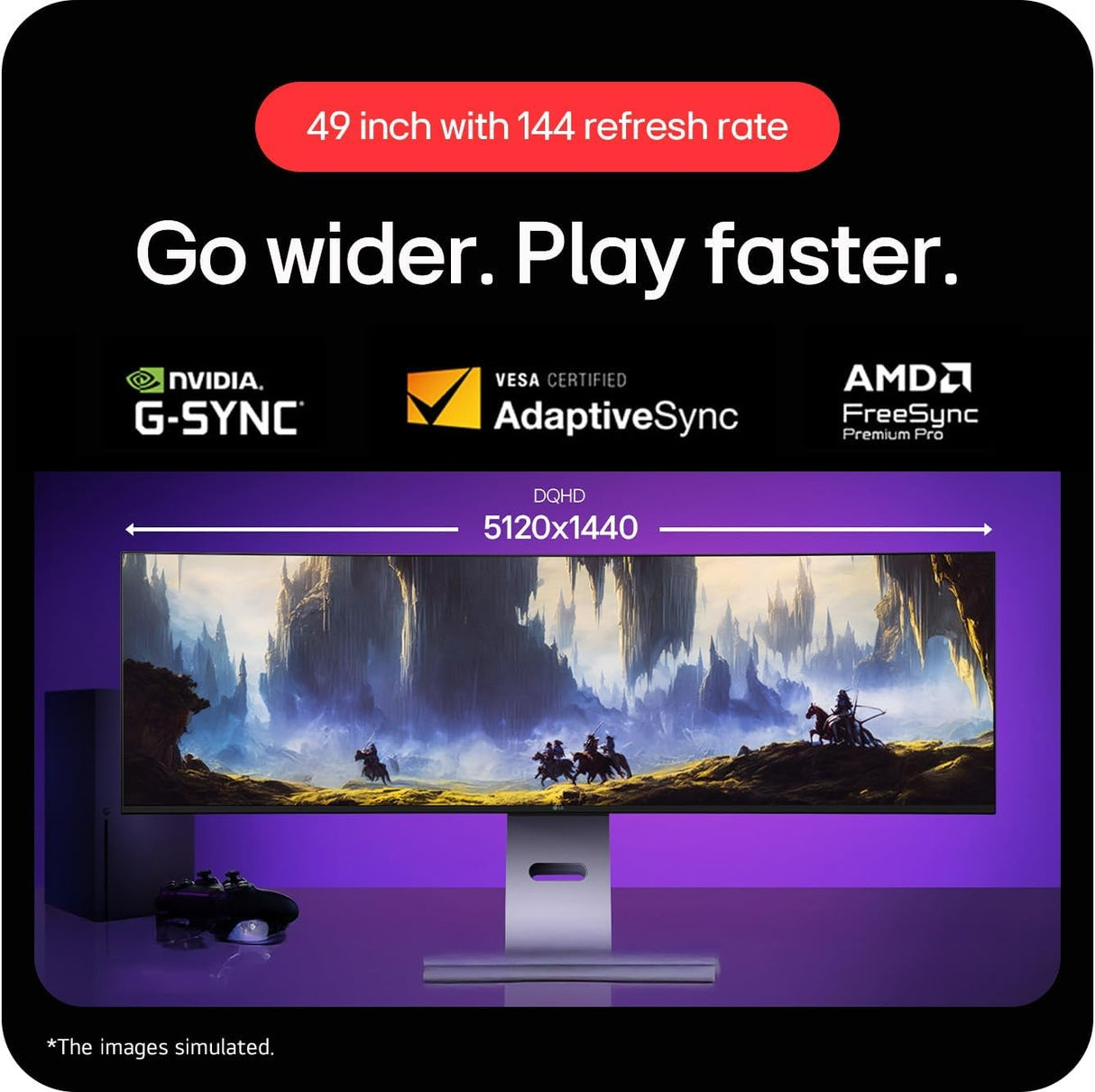 LG 49U950A-W — 49" UltraWide™ Dual QHD(5120x1440) Curved Nano IPS Display at 144Hz