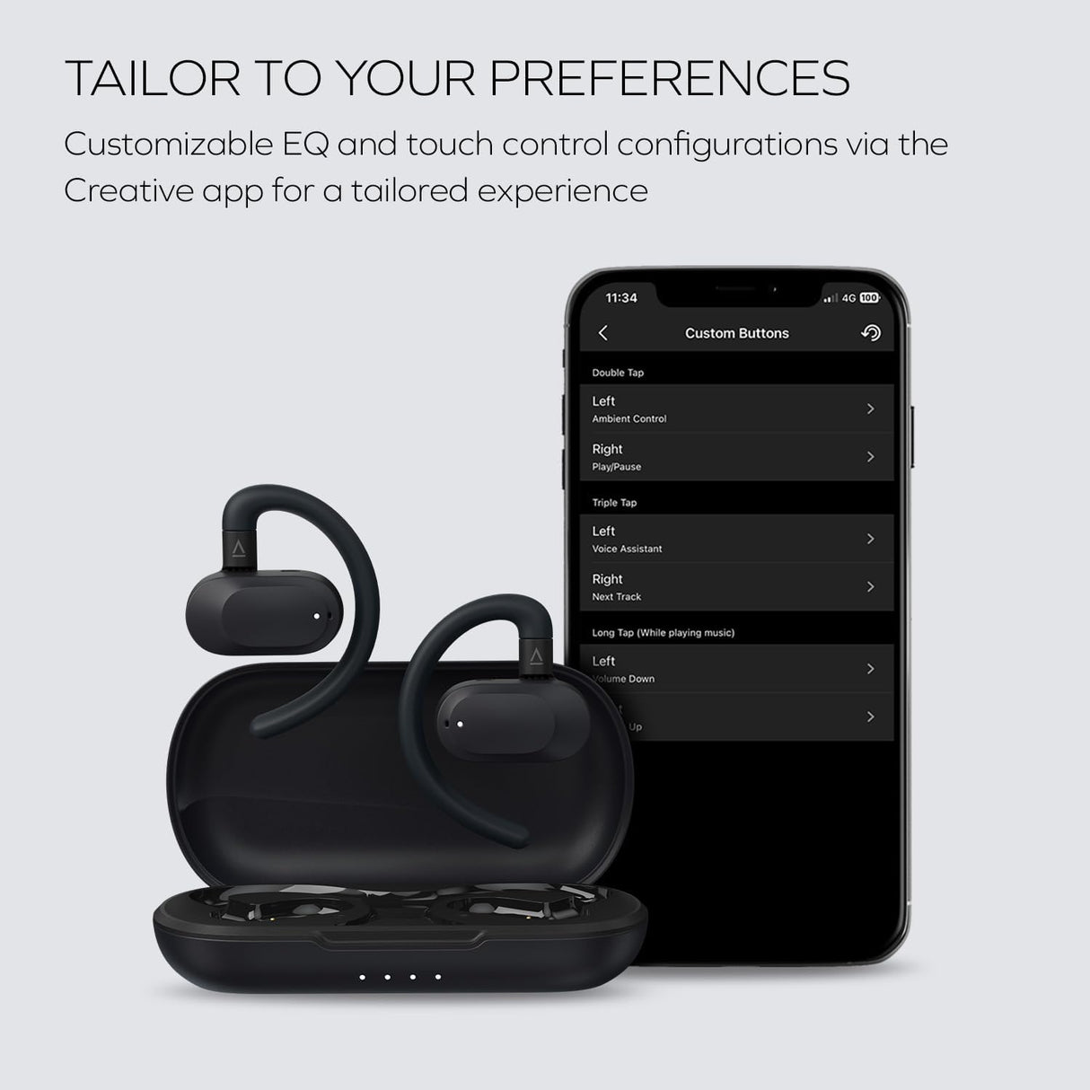 Creative Outlier Go Open-Ear Headphones with Adjustable Fit