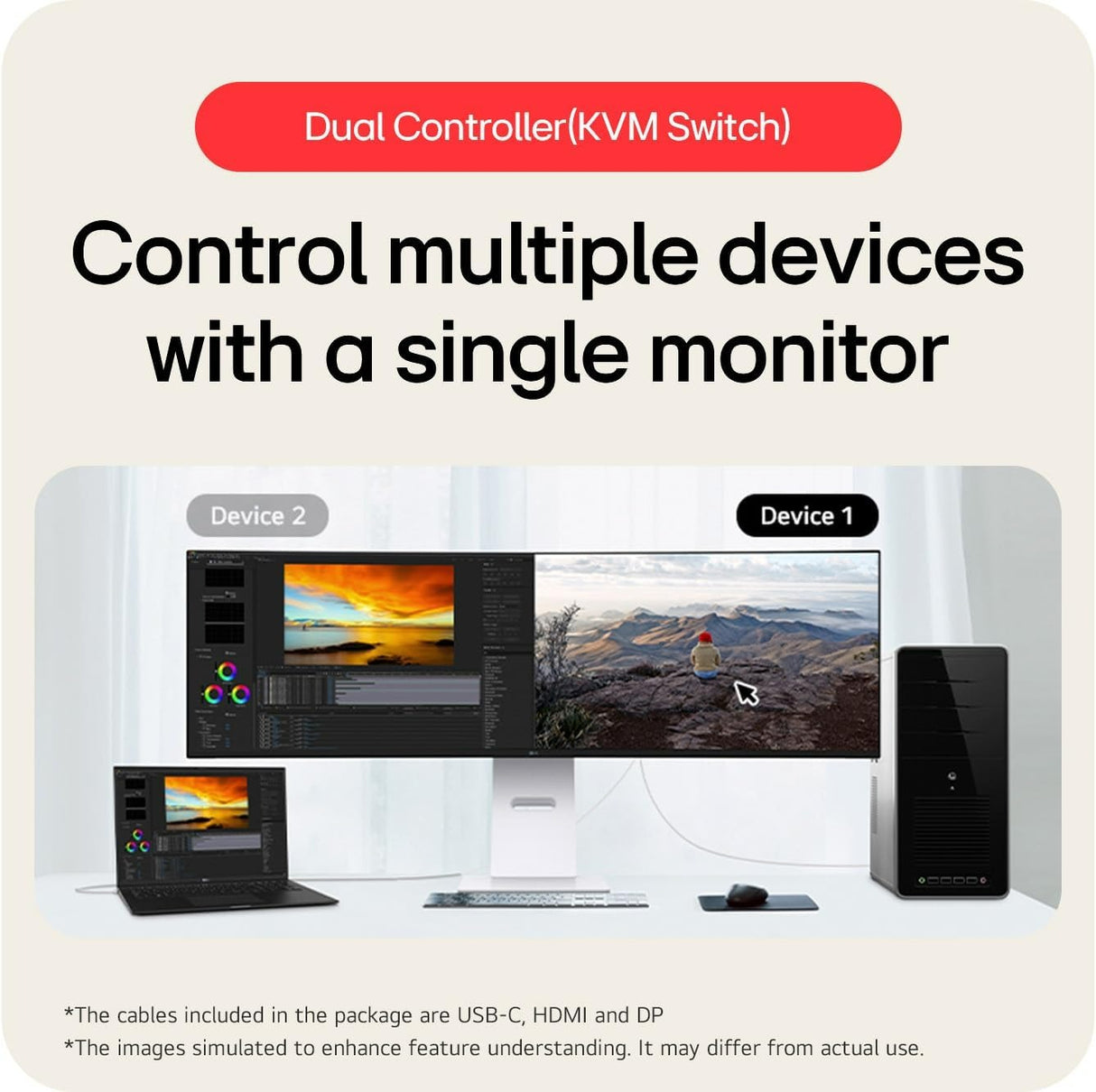 LG 49U950A-W — 49" UltraWide™ Dual QHD(5120x1440) Curved Nano IPS Display at 144Hz