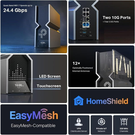 TP-LINK Archer BE900 V2 - BE24000 Quad-Band Wi-Fi 7 Router
