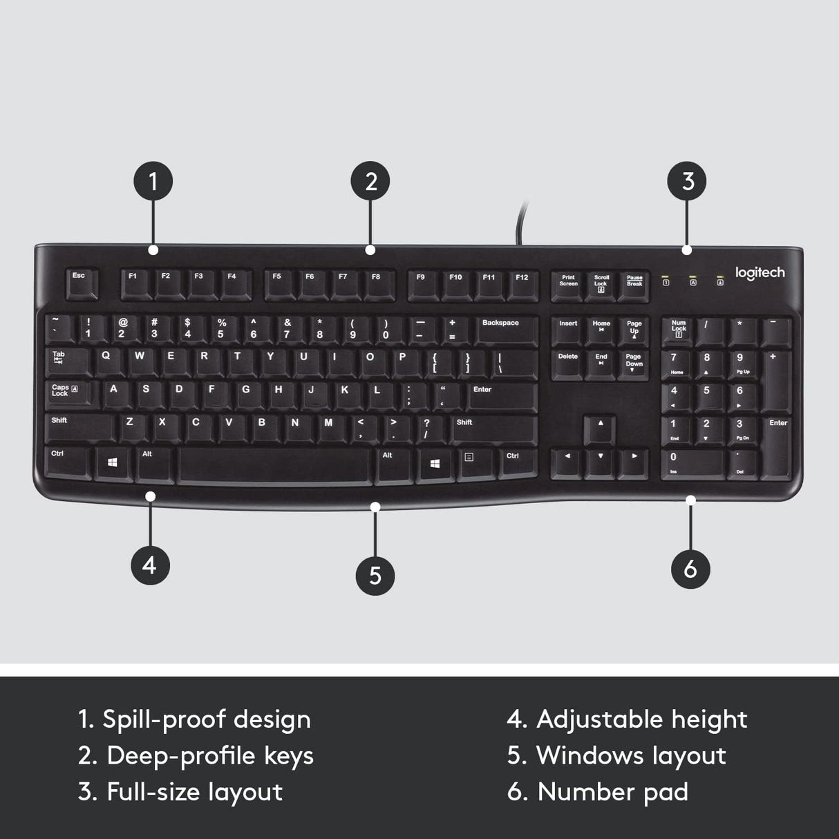 Logitech K120 Wired Keyboard