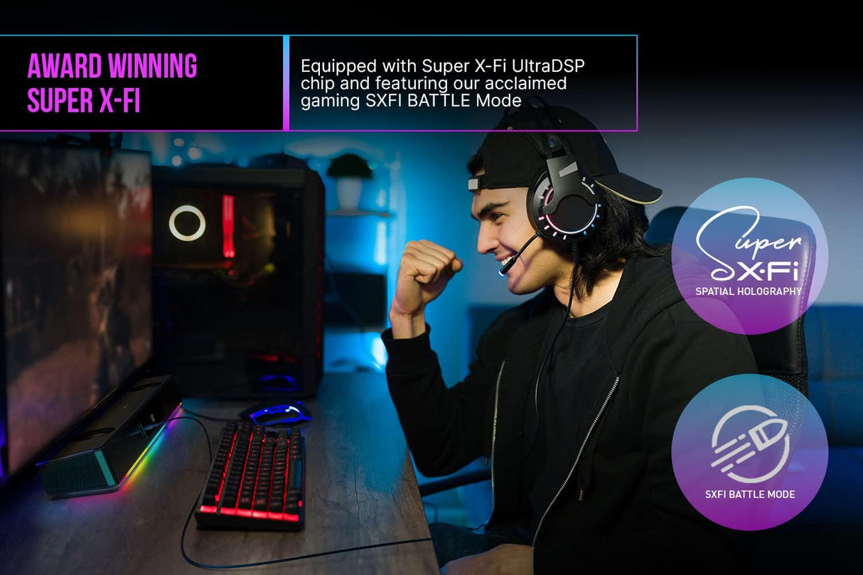 Creative Sound Blaster Katana V2X Gaming Soundbar with Compact Subwoofer