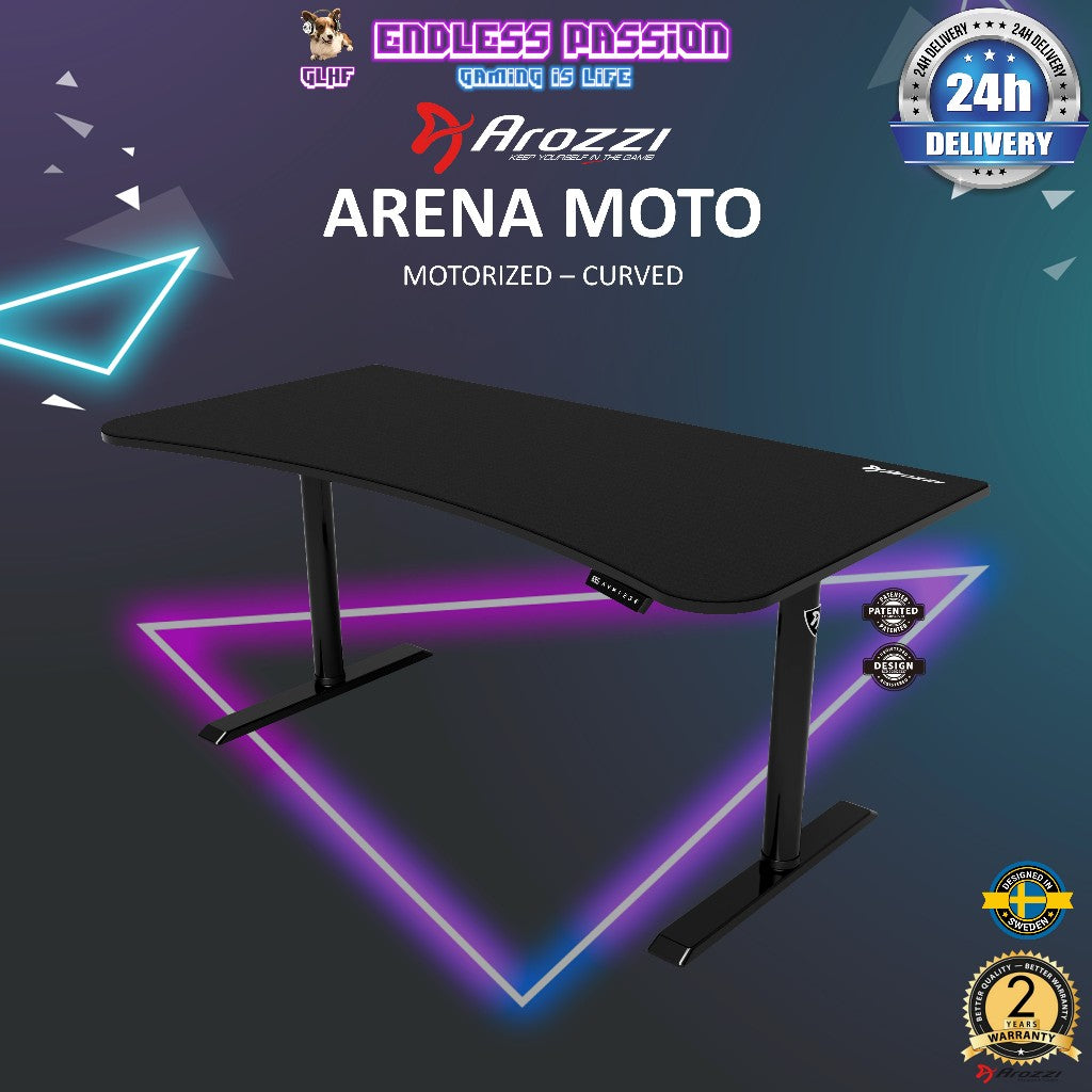 Arozzi Arena Moto Motorized Gaming Desk