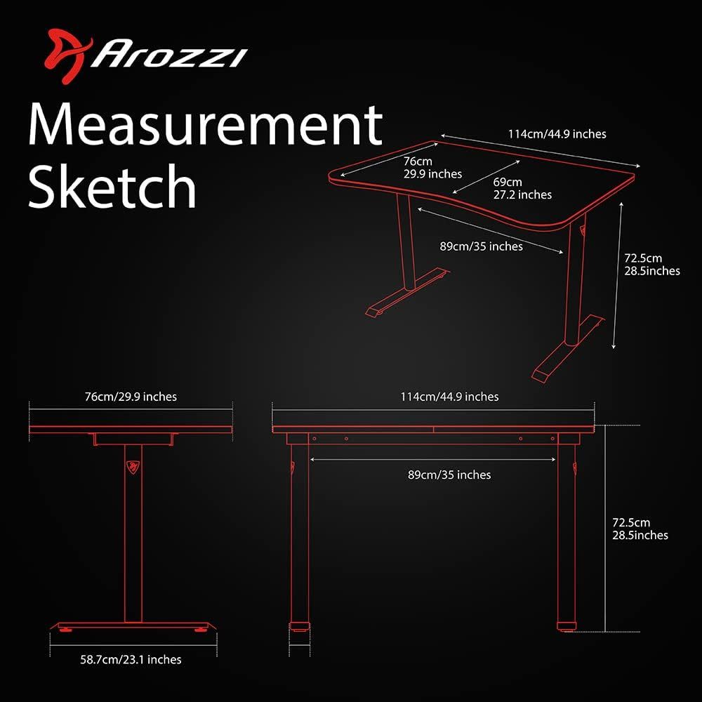 Arozzi Arena Fratello Curved Gaming Desk