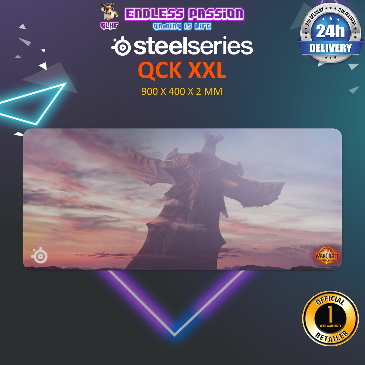 SteelSeries Qck XXL Mousepad - World of Warcraft Edition