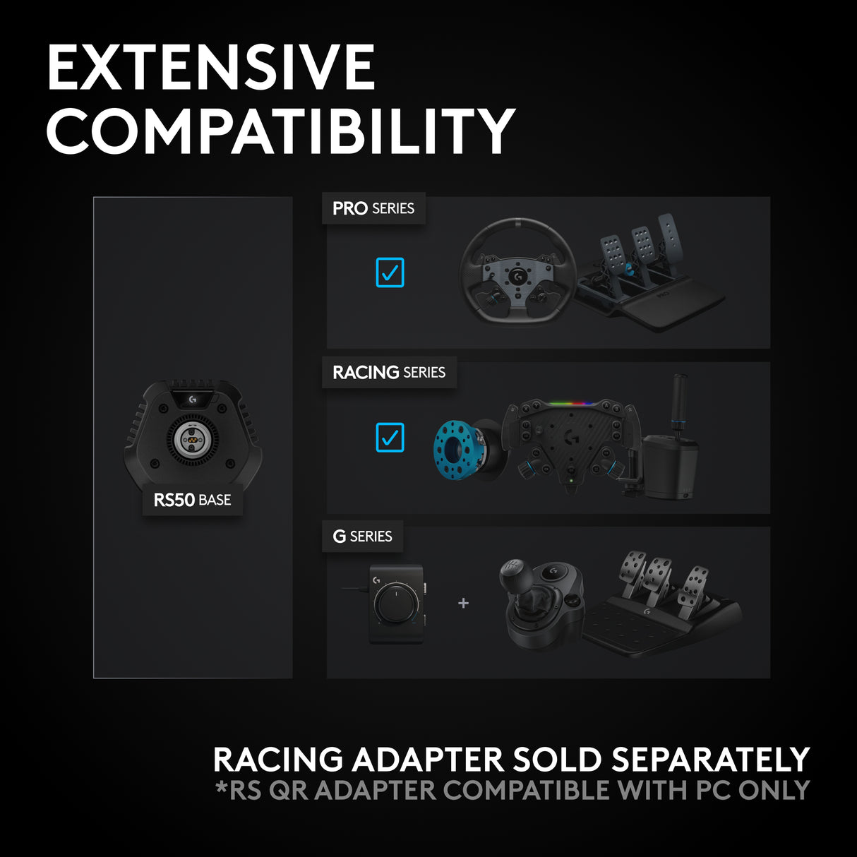 Logitech G RS50 Direct Drive Racing Wheel Bundle