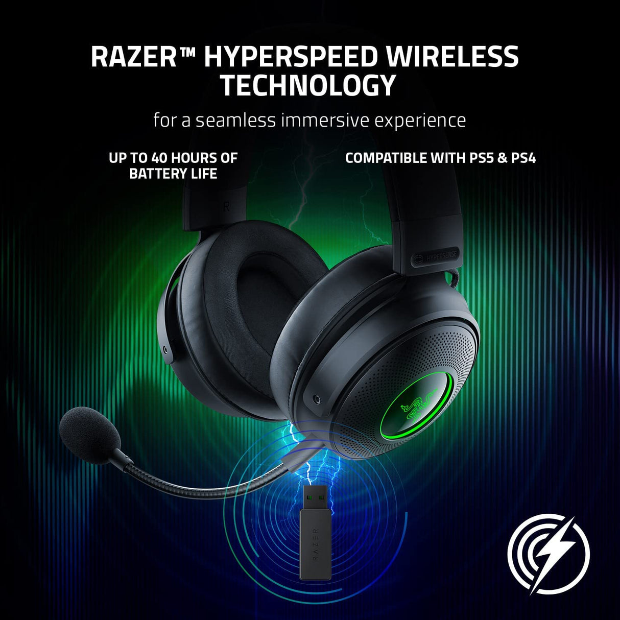 Razer Kraken V3 Pro Wireless Haptic PC Gaming Headset