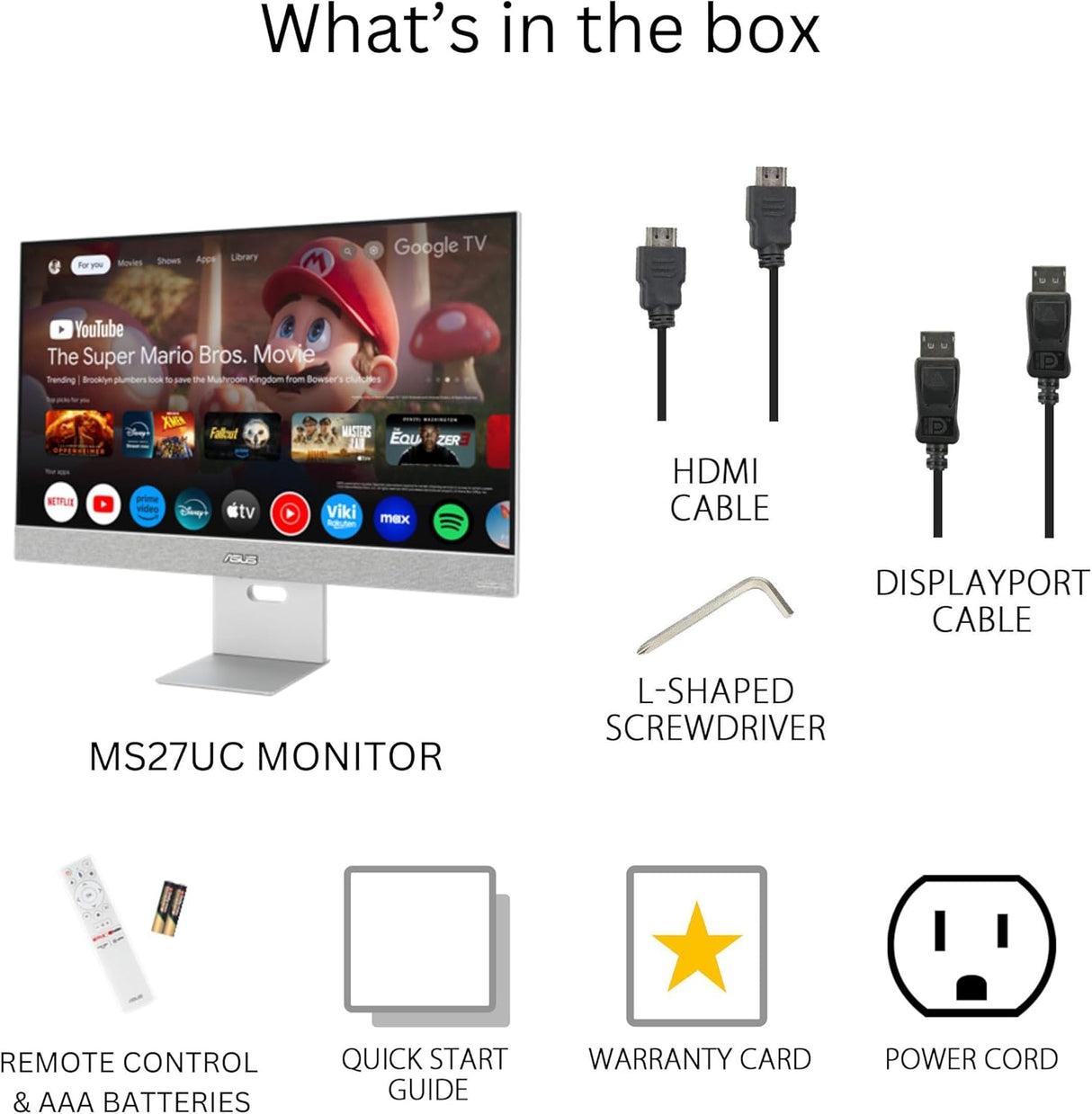 ASUS ZenScreen Smart MS27UC 27 Inch UHD IPS Panel Monitor