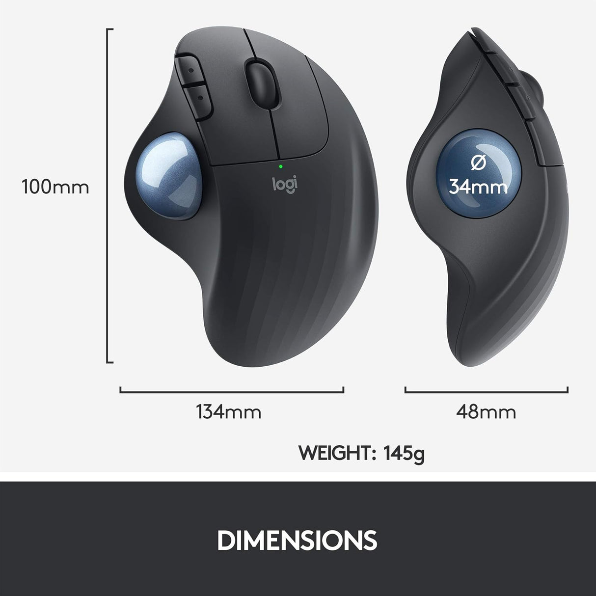 Logitech ERGO M575S Wireless Trackball Mouse