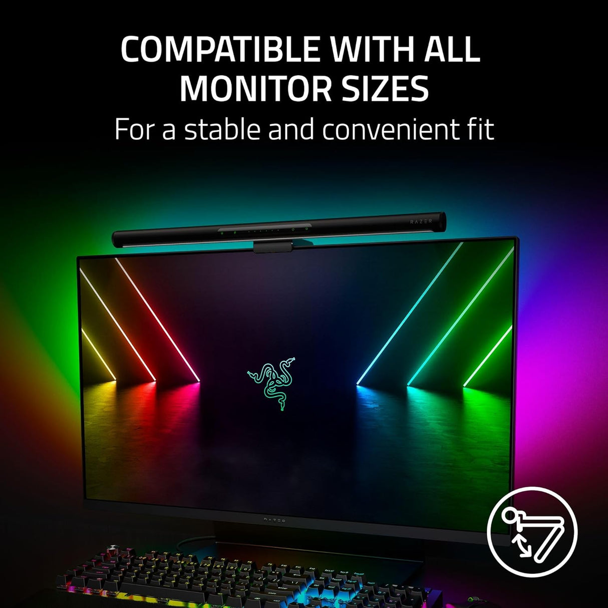 Razer Aether Monitor Light Bar – RGB LED Light Bar for Gamer Rooms