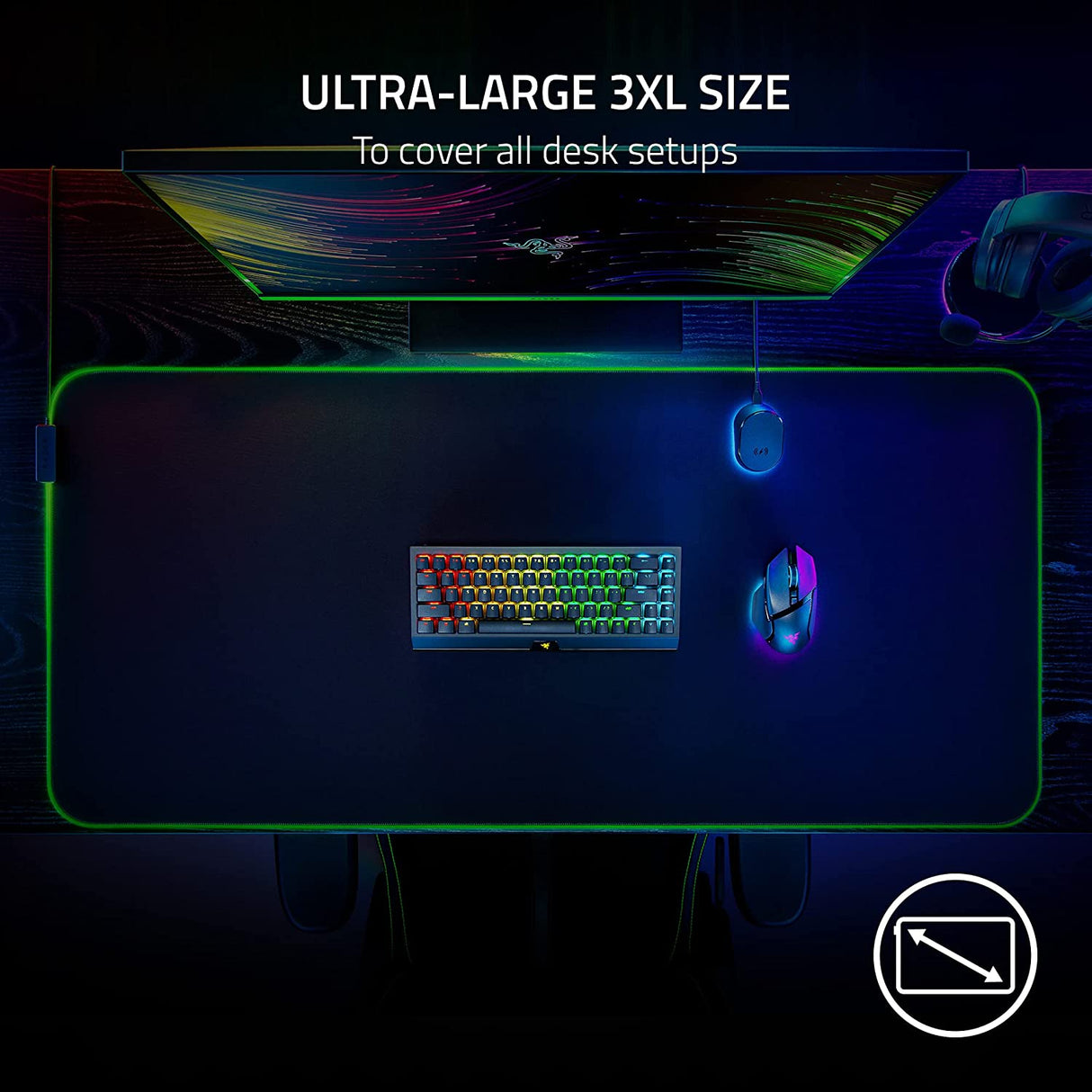 Razer Goliathus Chroma 3XL - Soft Gaming Mouse Mat with Chroma