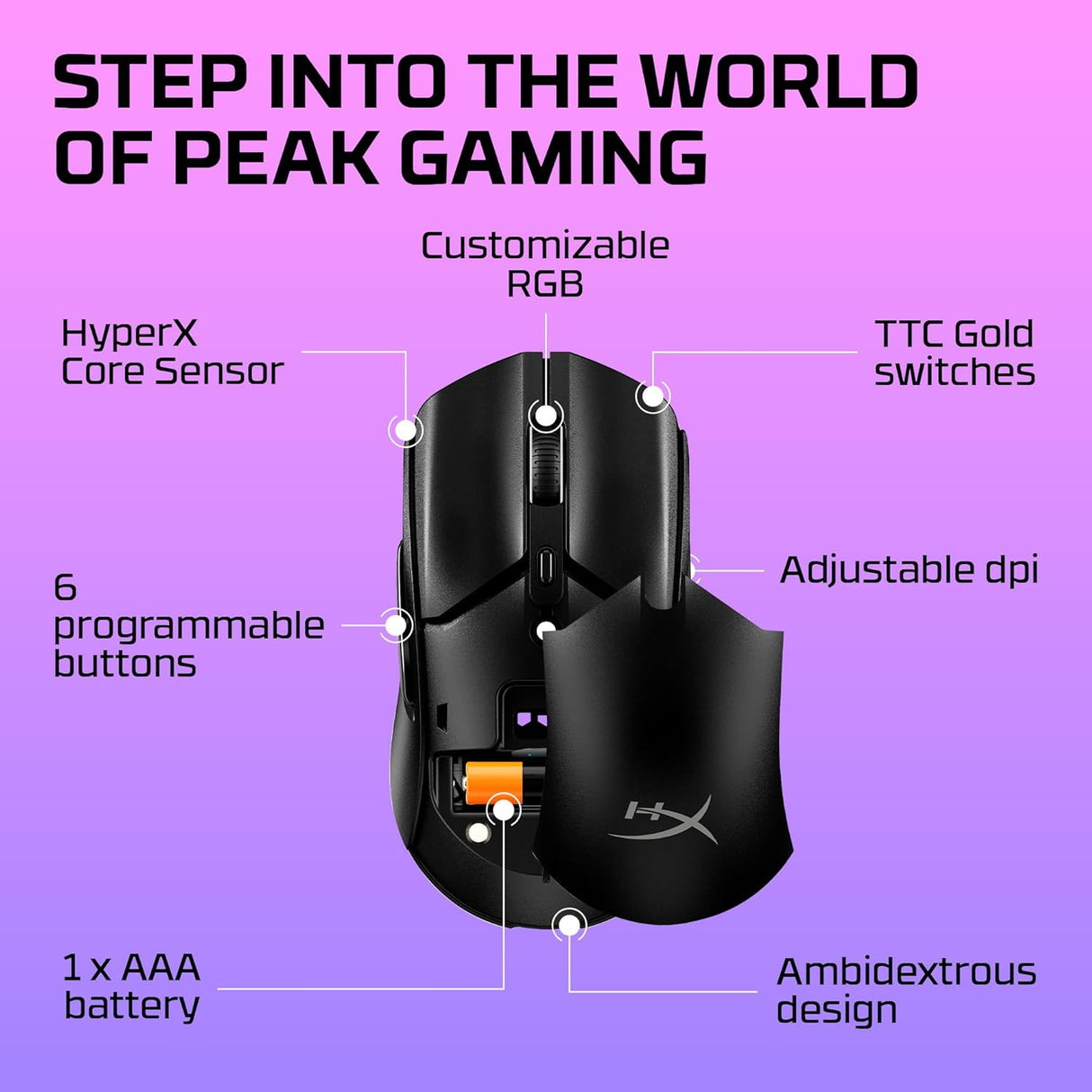 HyperX Pulsefire 93 2 Core Wireless Gaming Mouse