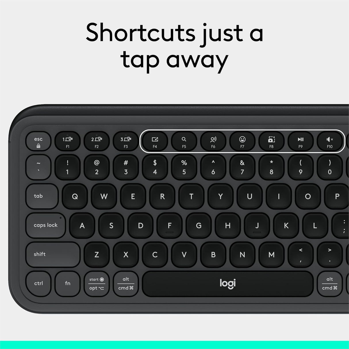 Logitech Pop Icon Keys Compact Wireless Keyboard