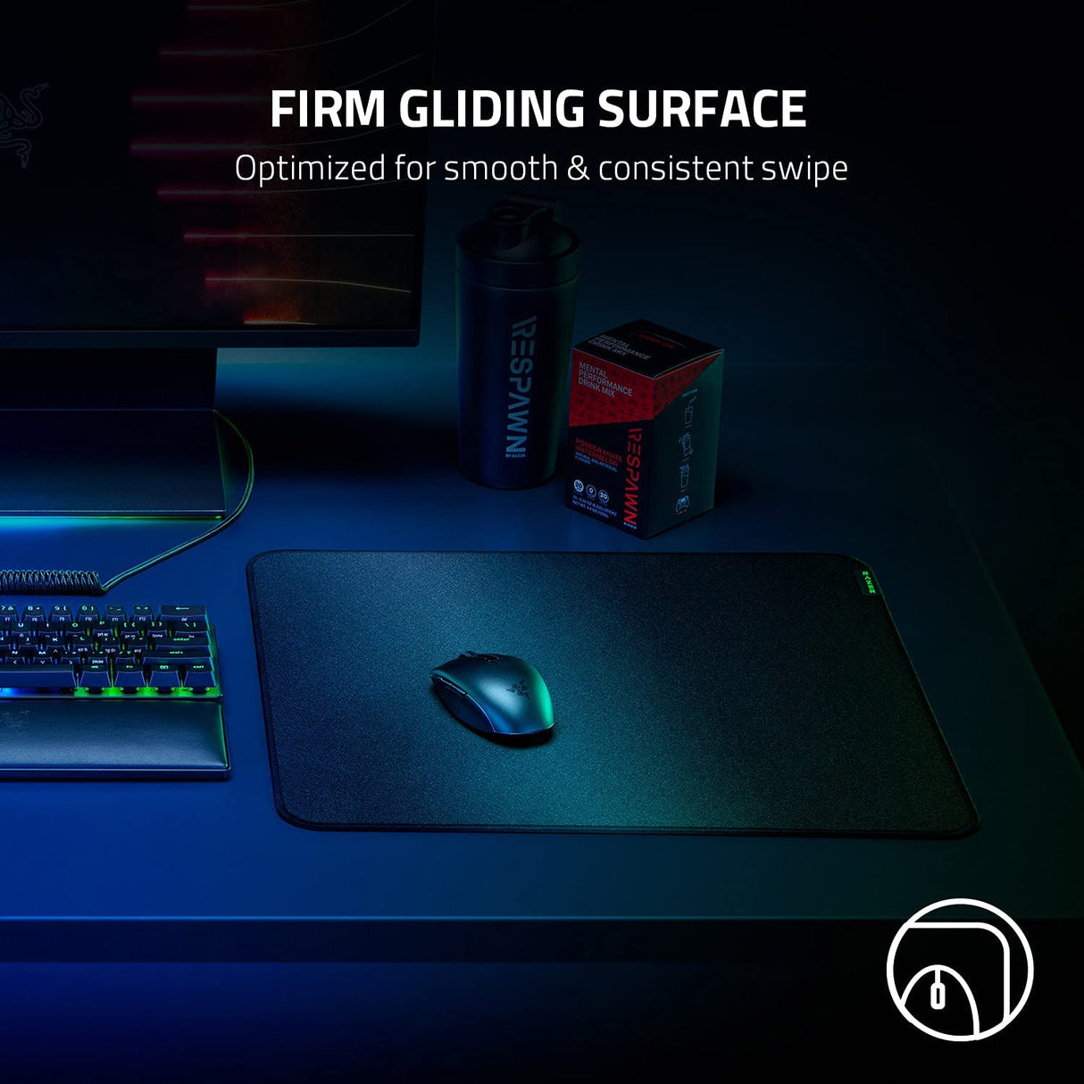 Razer Strider – Hybrid soft/hard mouse mat with a soft base and smooth glide