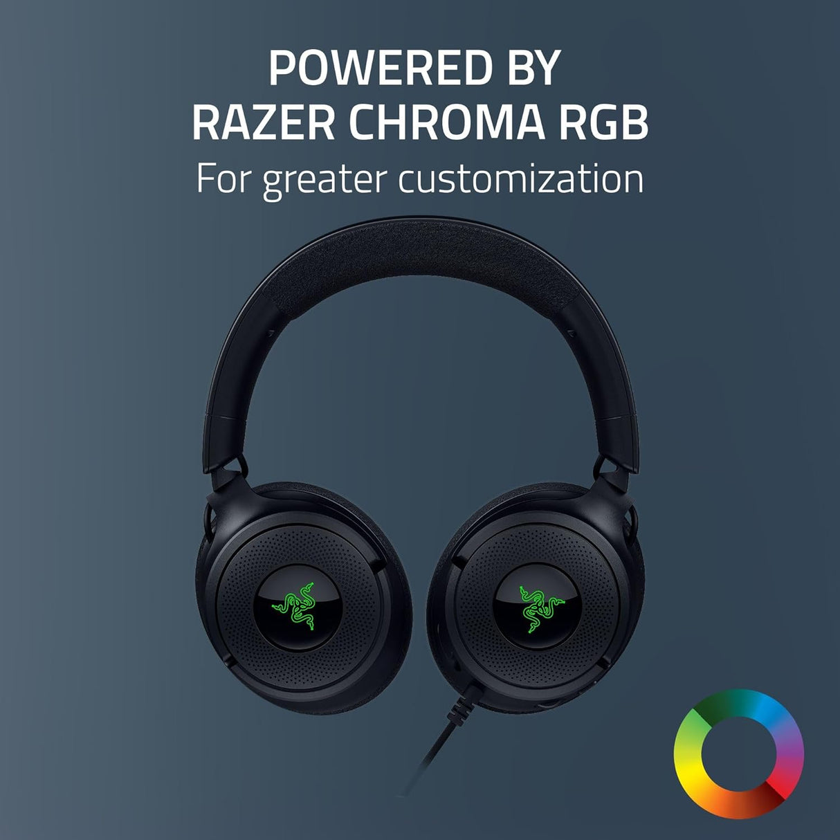Razer Kraken V4 X - Wired PC Gaming Headset (TriForce 40mm Drivers, Retractable Cardioid Mic, 7.1 Surround Sound, Chroma RGB, for PC