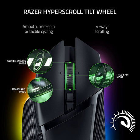 Razer Basilisk V3 Pro - Customizable Wireless Gaming Mouse with Razer HyperScroll Tilt Wheel